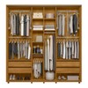 Guarda-Roupa Casal Monet 2 Portas 4 Gavetas 100% Mdf com Espelho Cumaru/Opala - Madetec
