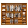 Guarda-Roupa Casal Dali 2 Portas 8 Gavetas 100% Mdf com Espelho Cinamomo 162 - Madetec