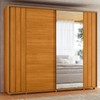 Guarda-Roupa Casal Dali 2 Portas 8 Gavetas 100% Mdf com Espelho Cinamomo 162 - Madetec