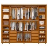 Guarda-Roupa Casal Dali 2 Portas 8 Gavetas 100% Mdf com Espelho Cinamomo/Off White 162 - Madetec