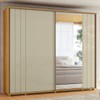 Guarda-Roupa Casal Dali 2 Portas 8 Gavetas 100% Mdf com Espelho Cumaru/Opala 162 - Madetec