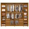 Guarda-Roupa Casal Dali 2 Portas 8 Gavetas 100% Mdf com Espelho Cumaru/Opala 162 - Madetec