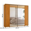Guarda-Roupa Casal Dali 2 Portas 8 Gavetas 100% Mdf com Espelho Cinamomo - Madetec