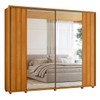 Guarda-Roupa Casal Dali 2 Portas 8 Gavetas 100% Mdf com Espelho Cinamomo - Madetec