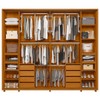 Guarda-Roupa Casal Dali 2 Portas 8 Gavetas 100% Mdf com Espelho Cinamomo - Madetec
