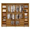 Guarda-Roupa Casal Dali 2 Portas 8 Gavetas 100% Mdf com Espelho Cumaru/Opala - Madetec