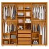 Guarda-Roupa Casal Miro 6 Portas 4 Gavetas 100% Mdf Cinamomo/Off White - Madetec