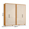 Guarda-Roupa Casal Miro 6 Portas 4 Gavetas 100% Mdf Cinamomo/Off White - Madetec