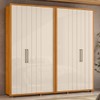 Guarda-Roupa Casal Miro 6 Portas 4 Gavetas 100% Mdf Cinamomo/Off White - Madetec