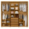 Guarda-Roupa Casal Miro 6 Portas 4 Gavetas 100% Mdf Cumaru/Opala - Madetec