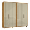 Guarda-Roupa Casal Miro 6 Portas 4 Gavetas 100% Mdf Cumaru/Opala - Madetec