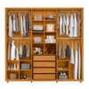 Guarda-Roupa Casal Miro 6 Portas 4 Gavetas 100% Mdf com Espelho Cinamomo - Madetec