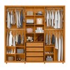 Guarda-Roupa Casal Miro 6 Portas 4 Gavetas 100% Mdf com Espelho Cinamomo/Off White - Madetec
