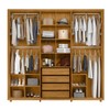 Guarda-Roupa Casal Miro 6 Portas 4 Gavetas 100% Mdf com Espelho Cumaru/Opala - Madetec