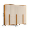 Guarda-Roupa Casal Volpi 6 Portas 6 Gavetas 100% Mdf Cinamomo/Off White - Madetec