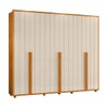 Guarda-Roupa Casal Volpi 6 Portas 6 Gavetas 100% Mdf Cinamomo/Off White - Madetec
