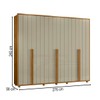 Guarda-Roupa Casal Volpi 6 Portas 6 Gavetas 100% Mdf Cumaru/Opala - Madetec