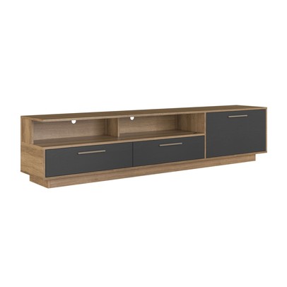 Rack para TV Até 75 Polegadas Ravana 1 Porta 2 Gavetas com Led Grafite - Art In Móveis