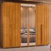 Guarda-Roupa Casal Volpi 6 Portas 6 Gavetas 100% Mdf com Espelho Flex Cinamomo 177 - Madetec