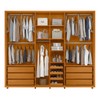 Guarda-Roupa Casal Volpi 6 Portas 6 Gavetas 100% Mdf com Espelho Flex Cinamomo/Off White 177 - Madetec