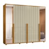 Guarda-Roupa Casal Volpi 6 Portas 6 Gavetas 100% Mdf com Espelho Flex Cumaru/Opala 177 - Madetec