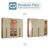 Guarda-Roupa Casal Volpi 6 Portas 6 Gavetas 100% Mdf com Espelho Flex Cumaru/Opala 177 - Madetec