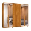 Guarda-Roupa Casal Volpi 6 Portas 6 Gavetas com Espelho 100% Mdf Cinamomo - Madetec