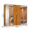 Guarda-Roupa Casal Volpi 6 Portas 6 Gavetas com Espelho 100% Mdf Cinamomo - Madetec
