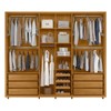Guarda-Roupa Casal Volpi 6 Portas 6 Gavetas com Espelho 100% Mdf Cinamomo/Off White - Madetec