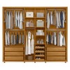 Guarda-Roupa Casal Volpi 6 Portas 6 Gavetas com Espelho 100% Mdf Cumaru/Opala - Madetec
