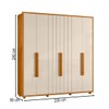 Guarda-Roupa Casal Portinari 6 Portas 4 Gavetas 100% Mdf Cinamomo/Off White - Madetec