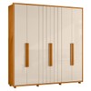 Guarda-Roupa Casal Portinari 6 Portas 4 Gavetas 100% Mdf Cinamomo/Off White - Madetec