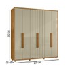 Guarda-Roupa Casal Portinari 6 Portas 4 Gavetas 100% Mdf Cumaru/Opala - Madetec