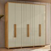 Guarda-Roupa Casal Portinari 6 Portas 4 Gavetas 100% Mdf Cumaru/Opala - Madetec