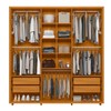 Guarda-Roupa Casal Portinari 6 Portas 4 Gavetas 100% Mdf com Espelho Cinamomo/Off White - Madetec