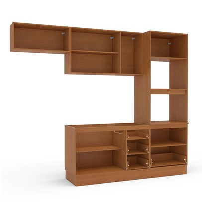 Cozinha Completa Atala 8 Portas 4 Gavetas Off White/Freijó - Politorno