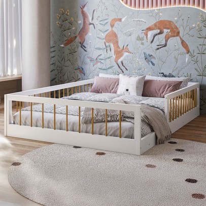 Cama Montessoriana Casal Ana Branco Madeirado - Tigus