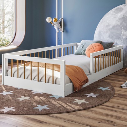 Cama Infantil Montessoriana Ana Branco Madeirado - Tigus