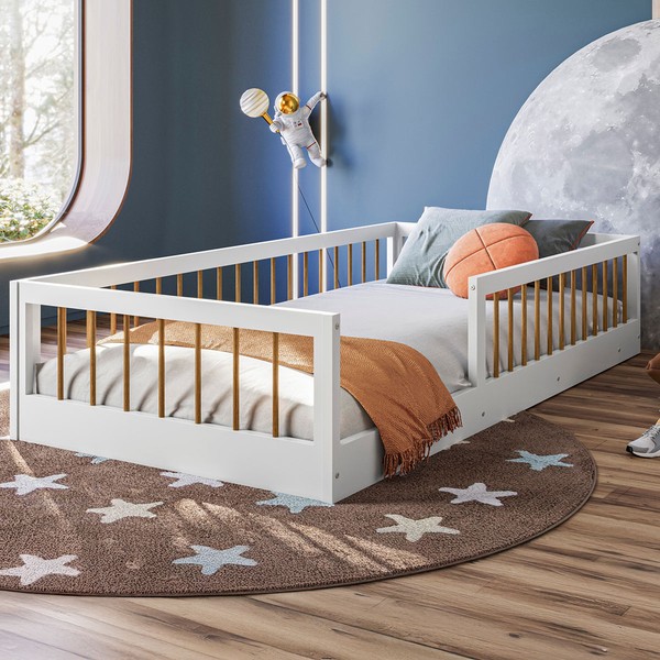 Cama Infantil Montessoriana Ana Branco Madeirado - Tigus