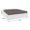 Base de Cama Box Casal Alasca Neve - Pnr Móveis