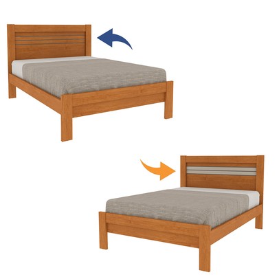 Cama de Casal Coral Cinamono - Pnr Móveis