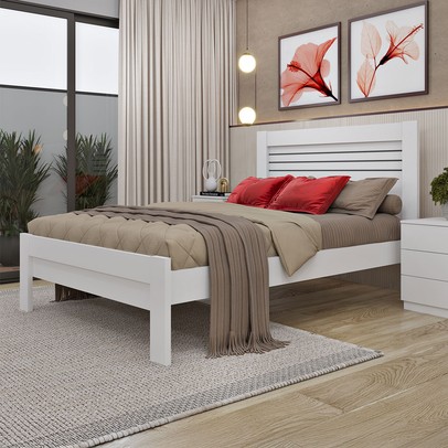 Cama de Casal Coral Neve - Pnr Móveis