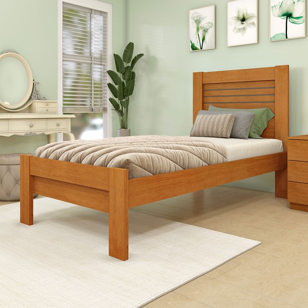 Cama Solteiro Coral Cinamomo - Pnr Móveis