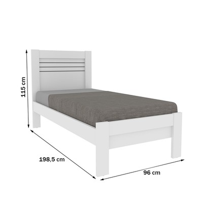Cama Solteiro Coral Neve- Pnr Móveis