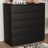 Cômoda Dona Premium 5 Gavetas Preto Fosco - Pnr Móveis