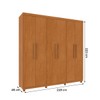 Guarda-Roupa Casal Nantes 6 Portas 4 Gavetas Cinamomo - Pnr Móveis