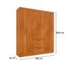 Guarda-Roupa Solteiro Pellgrino 6 Portas Cinamomo - Pnr Móveis