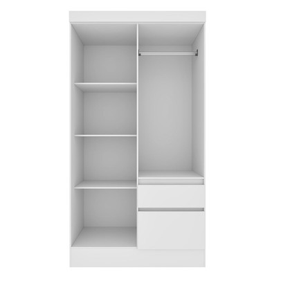 Guarda-Roupa Solteiro Terrarossa 4 Portas 2 Gavetas Neve - Pnr Móveis