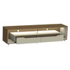 Rack para TV Até 65 Polegadas Loop 2 Gavetas com Vidro e Led Cedro/Off White - Olivar Móveis