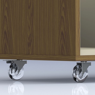 Rack para TV Até 65 Polegadas Loop 2 Gavetas com Vidro e Led Cedro/Off White - Olivar Móveis